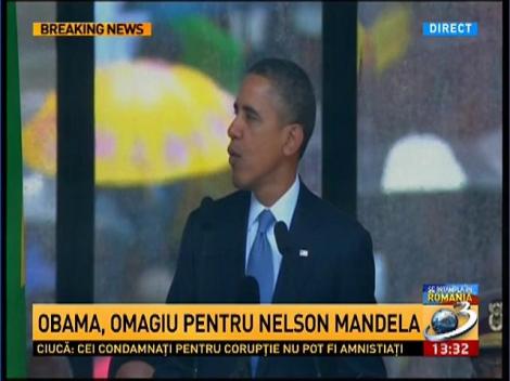 Nelson Mandela, omagiat de Barack Oabama