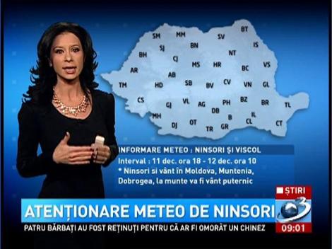 Atenţionare meteo de ninsori