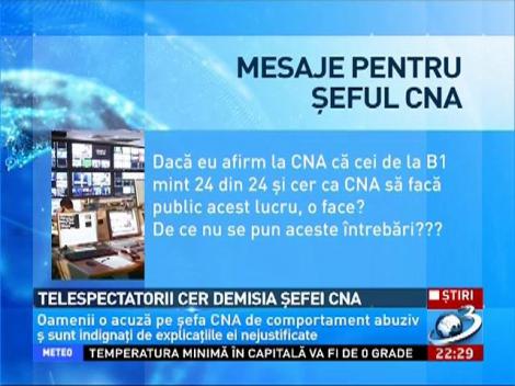 Telespectatorii Antenei 3 cer demisia șefei CNA