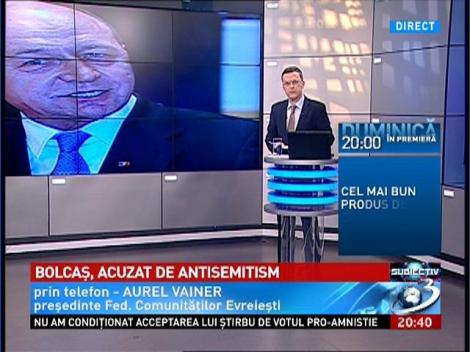 Aurel Vainer, despre acuzațiile de antisemitism care i-au fost aduse lui Lucian Bolcaș