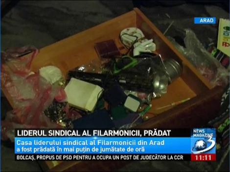 Casa liderul sindical al Filarmonicii Arad a fost jefuită