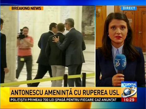 Antonescu ameninţă cu ruperea USL