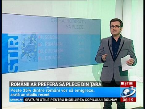 Românii ar prefera să plece din ţară