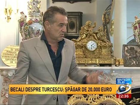 Becali, despre Turcescu: A fost escocherie şi minciună ce-a făcut Turcescu cu mine