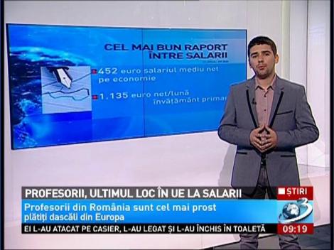 Profesorii, ultimul loc in UE la salarii