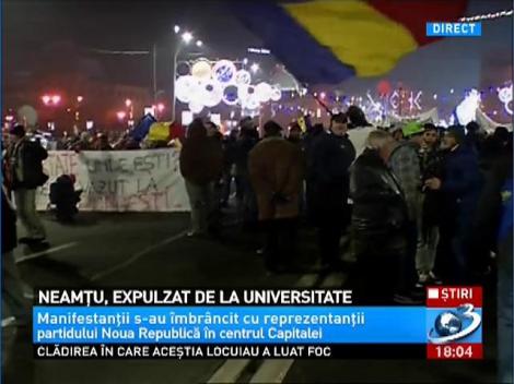 Scandal la protestele de la Universitate