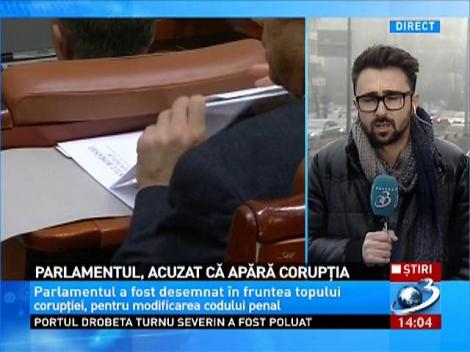 Parlamentul, acuzat ca apara coruptia
