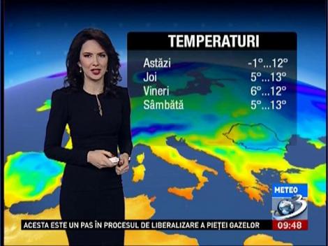 Prognoza meteo pentru urmatoarele zile!