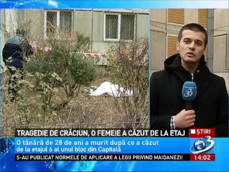 O tanara de 28 de ani a cazut de la etajul 6 al unui bloc din Capitala