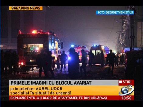 Primele imagini cu blocul avariat în urma exploziei din Călărași