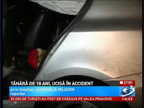 Tanara de 18 ani, ucisa intr-un accident in Gorj
