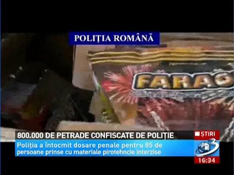 Poliţiştii din Bucureşti au confiscat 800.000 de petarde