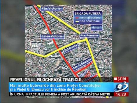 Concertele de Revelion blochează traficul în Capitală