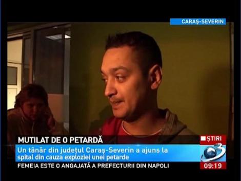 Tânăr mutilat de o petardă