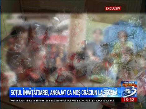 Soţul învăţătoarei şpăgare, Moş Crăciun la serbarea elevilor