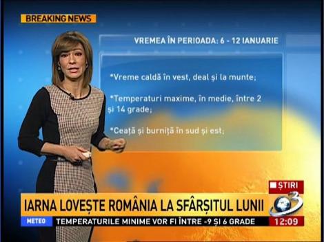 Iarna loveste Romania la sfarsitul lunii