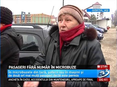 Pasageri fără număr în microbuze