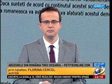 Florina Cercel, impresionată de petiţie: Nu se poate să nu ne trezim odată!