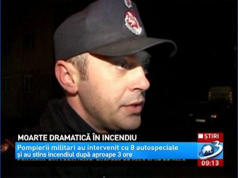 Incendiu într-un bloc din Sângeorz-Băi. O femeie a sărit de la mansarda în flăcări