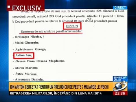 Cum l-a scos Kovesi pe Ariton de sub urmărirea penală