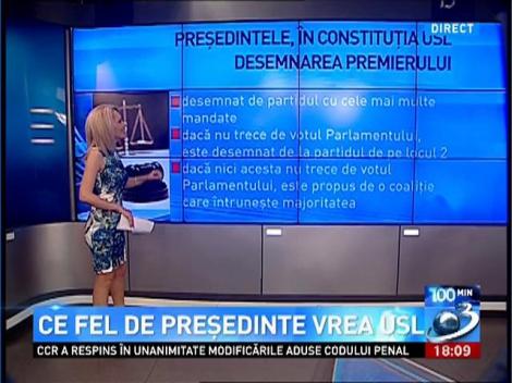 100 de minute: Ce fel de preşedinte vrea USL
