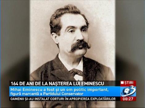Astăzi se împlinesc 164 de ani de la naşterea lui Eminescu