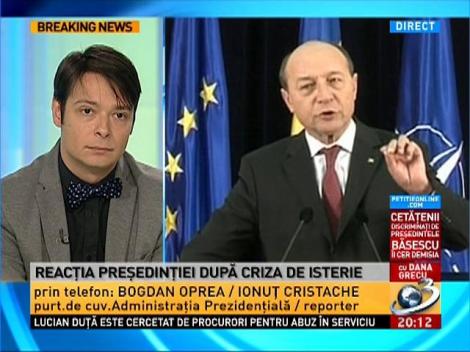 Reacţia Preşedinţiei după jignirile lui Traian Băsescu