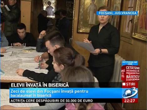 Pregătire pentru bacalaureat în biserică