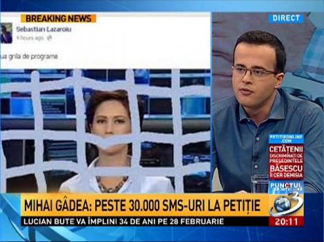 Mihai Gâdea: Cerem daune uriașe pentru orice calomnie