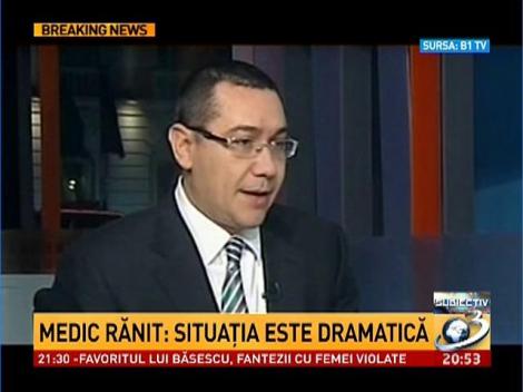 Victor Ponta, despre situația răniților din județul Cluj