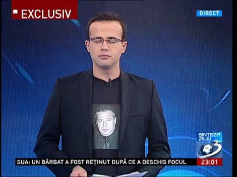 Mihai Gâdea a purtat un tricou cu chipul pilotului Adrian Iovan