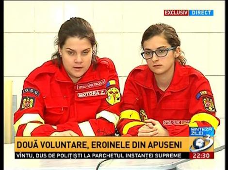 Exclusiv: Două tinere voluntare de la SMURD Cluj, eroinele din Apuseni