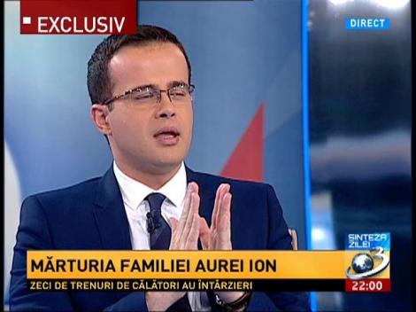Sora Aureliei Ion, la Sinteza zilei: Era un copil minunat, voia sa faca mult bine