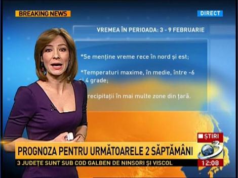 Prognoza meteo pentru următoarele 2 săptămâni