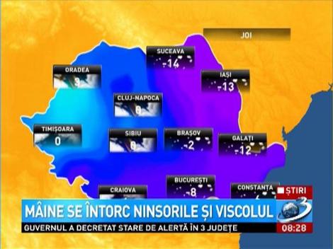 ANM: După viscol, vine GERUL. Urmează temperaturi de minus 20 de grade