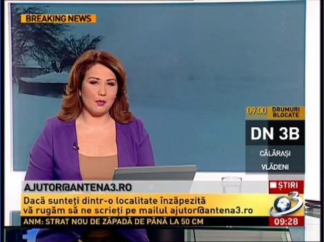 Antena 3, alături de sinistraţi. Scrie-ne la adresa de e-mail ajutor@antena3.ro şi mesajul tău va ajunge la autorităţi