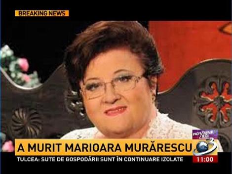 Marioara Murărescu a murit
