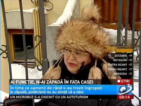 Ai funcţie, n-ai zăpadă! Aşa ar putea fi caracterizat pe scurt statutul demnitarilor în raport cu viscolul