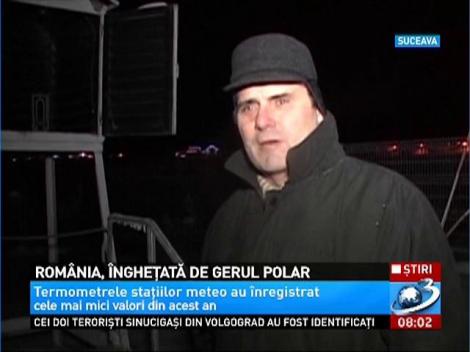 România înghețată de gerul polar, temperaturi de -22 de grade