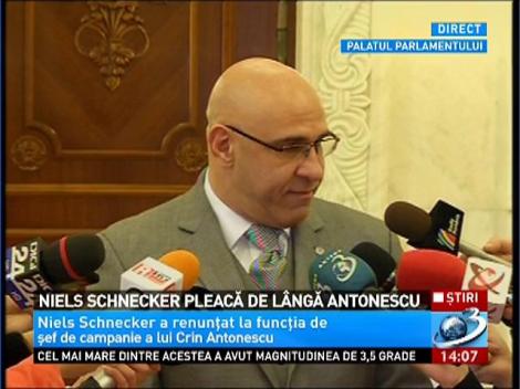 Niels Schnecker, primele declaraţii după demisia de la conducerea echipei de campanie a lui Crin Antonescu