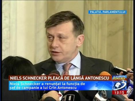 Niels Schnecker nu mai este şeful de campanie al lui Crin Antonescu