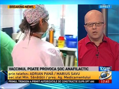 Adrian Pană şi Marius Savu, despre vaccinul antigripal care poate provoca şoc anafilactic