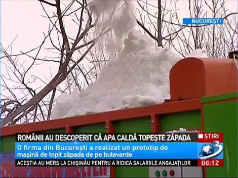 Romanii au descoperit ca apa calda topeste zapada