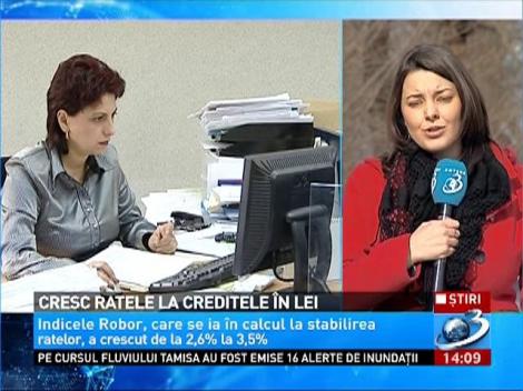 Cresc ratele la creditele în lei
