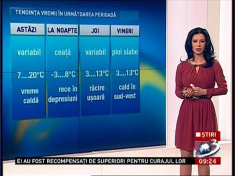 Prognoza meteo în următoarele zile
