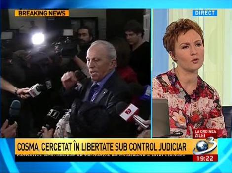 Cosma, cercetat in libertate sub control judiciar