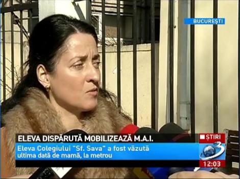 Eleva dispărută mobilizează M.A.I