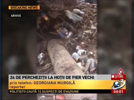 Percheziţii la hoţii de fier vechi