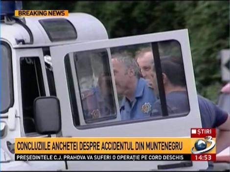 Rezultatele oficiale ale anchetei accidentului din Muntenegru