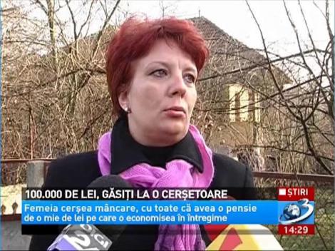 100.000 de lei, găsiţi la o cerşetoare din Târgu Cărbuneşti